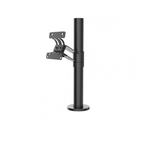 SpacePole Essentials SPV1301 - Mounting kit (pole, cover flange, cable clip, lock ring, VESA (arc-design) mount) - for LCD display  /  touchscreen - black - counter top, desk-mountable - 0