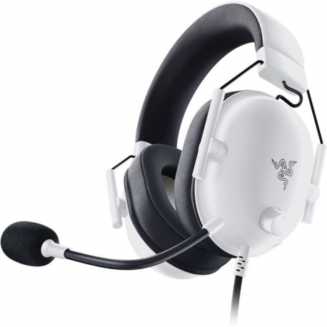 Razer BlackShark V2 X - Headset - 7.1 channel - full size - wired - 3.5 mm jack - noise isolating - white - 3