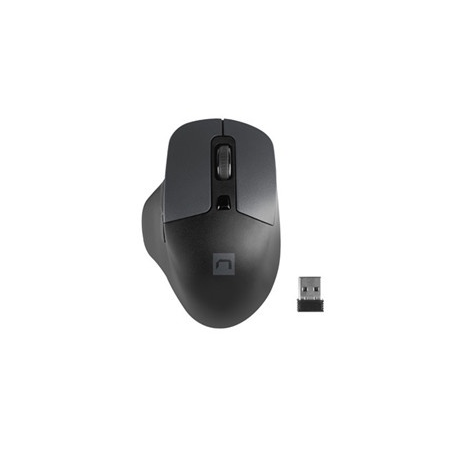 Natec Blackbird 2 - Mouse - ergonomic - right-handed - optical - 6 buttons - wireless - 2.4 GHz - USB wireless receiver - black - 1