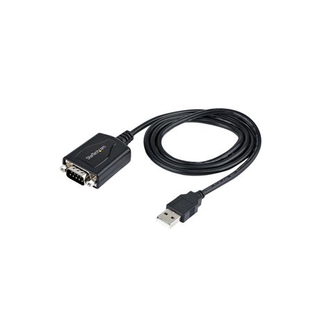 StarTech.com 3ft (1m) USB to Serial Cable with COM Port Retention, DB9 Male RS232 to USB Converter, Straight Through USB to Serial Adapter for PLC / Printer / Scanner - Prolific IC, Automatic Handshake, Windows / Mac OS (1P3FPC-USB-SERIAL) - Serial adapter - USB - RS-232 - 3