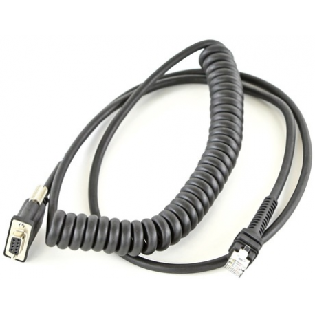 Zebra - Serial  /  power cable - DB-9 (F) - 12 V - 2.74 m - coiled, thumbscrews - for Zebra VC80X - 1