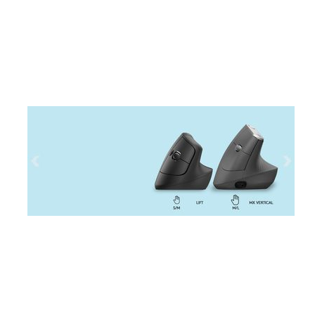Logitech Lift Vertical Ergonomic Mouse - Vertical mouse - ergonomic - optical - 6 buttons - wireless - Bluetooth, 2.4 GHz - Logitech Logi Bolt USB receiver - rose - 19