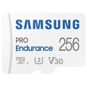 Samsung PRO Endurance MB-MJ256KA - Flash memory card (microSDXC to SD adapter included) - 256 GB - Video Class V30 / UHS-I U3 / Class10 - microSDXC UHS-I - white