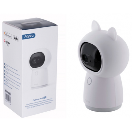 Aqara Camera Hub G3 - Network surveillance camera - pan / tilt - indoor - colour - 2304 x 1296 - 2K - audio - wireless - Wi-Fi - Zigbee 3.0 - H.264 - DC 5 V - 4