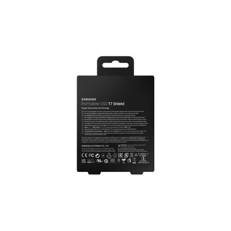 Samsung T7 Shield MU-PE2T0S - Solid state drive - encrypted - 2 TB - external (portable) - USB 3.2 Gen 2 (USB-C connector) - 256-bit AES - black - 7