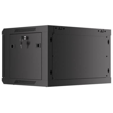 Lanberg WF01-6406-00B - Rack cabinet - wall mountable - black, RAL 9004 - 6U - 19" - 8