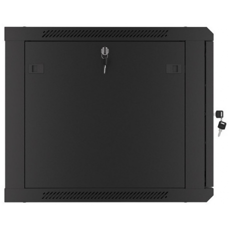 Lanberg WF01-6609-00B - Rack cabinet - wall mountable - black, RAL 9004 - 9U - 19" - 4