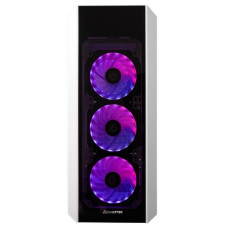 Chieftec SCORPION 3 - Tower - ATX - windowed side panel (tempered glass) - no power supply (ATX) - white - USB / Audio - 4