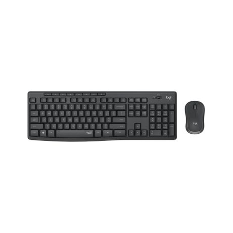 Logitech MK295 Silent - Keyboard and mouse set - wireless - 2.4 GHz - QWERTY - English - graphite - 0