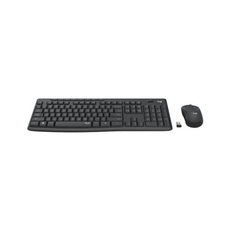 Logitech MK295 Silent - Keyboard and mouse set - wireless - 2.4 GHz - QWERTY - English - graphite - 1