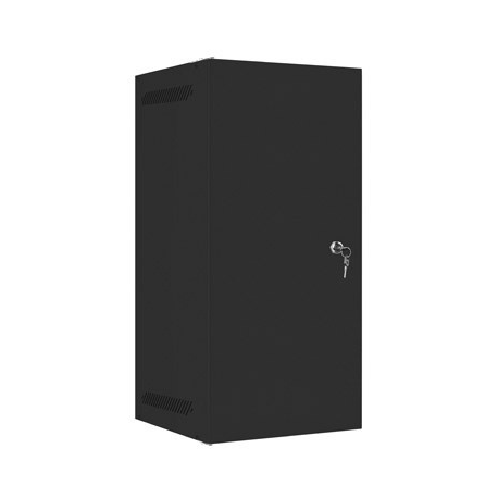 Lanberg - Rack cabinet - wall mountable - black, RAL 9004 - 12U - 10" - 2