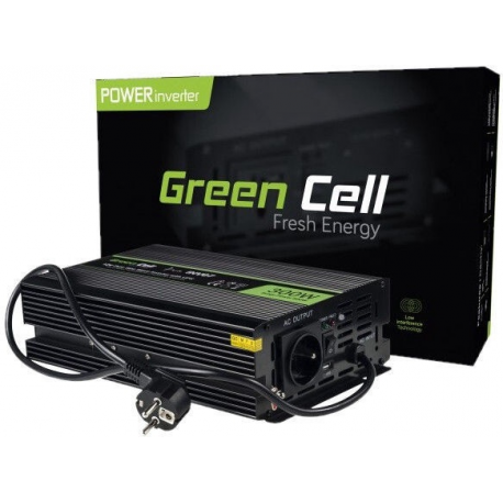 Green Cell - DC to AC power inverter - 12 V - 300 Watt - black - 0