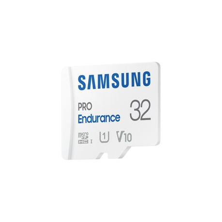 Samsung PRO Endurance MB-MJ32KA - Flash memory card (microSDHC to SD adapter included) - 32 GB - Video Class V10  /  UHS-I U1  /  Class10 - microSDHC UHS-I - white - 1