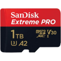 SanDisk Extreme Pro - Flash memory card (microSDXC to SD adapter included) - 1 TB - A2 / Video Class V30 / UHS-I U3 / Class10 - microSDXC UHS-I