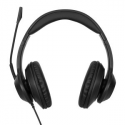 Targus AEH102GL - Headset - on-ear - convertible - wired - USB-A - noise isolating - black