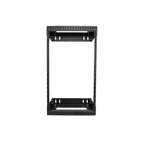StarTech.com 18U 19" Wall Mount Network Rack, Adjustable Depth 12-20" 2 Post Open Frame Server Room Rack for AV / Data /  IT Communication / Computer Equipment / Switch with Cage Nuts & Screws - 18U Adjustable Rack (RACK-18U-20-WALL-OA) - Rack open frame - 2-post - wall mountable - black - 18U - 19" - 2