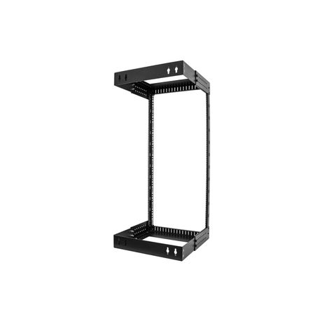 StarTech.com 24U 19" Wall Mount Network Rack, Adjustable Depth 12-20" 2 Post Open Frame Server Room Rack for AV / Data /  IT Communication / Computer Equipment / Switch with Cage Nuts & Screws - 24U Adjustable Rack (RACK-24U-20-WALL-OA) - Rack open frame - 2-post - wall mountable - black - 24U - 19" - 1
