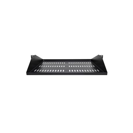 StarTech.com 2U Vented Server Rack Cabinet Shelf, 14in Deep Fixed Cantilever Tray, Rackmount Shelf for 19" AV / Data / Network Equipment Enclosure w /  Cage Nuts & Screws, 200lbs Weight Capacity - 2U Network Rack Shelf (SHELF-2U-14-CENTER-V) - Rack shelf - black - 2U - 19" - 3