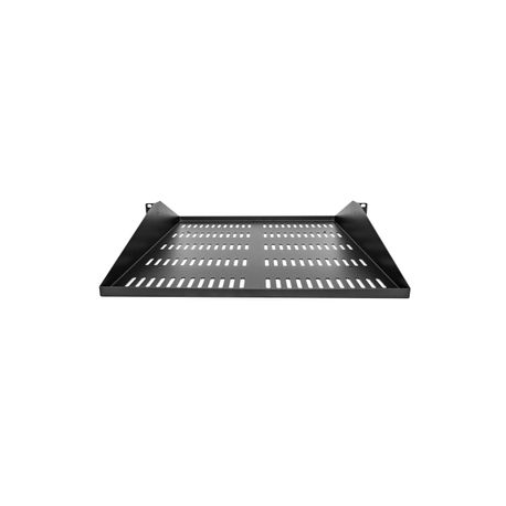 StarTech.com 2U Vented Server Rack Cabinet Shelf, 20in Deep Fixed Cantilever Tray, Rackmount Shelf for 19" AV / Data / Network Equipment Enclosure w /  Cage Nuts & Screws, 200lbs Weight Capacity - 2U Network Rack Shelf (SHELF-2U-20-CENTER-V) - Rack shelf - black - 2U - 19" - 2