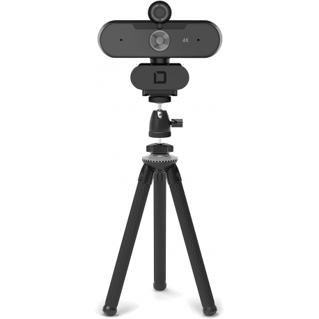 DICOTA Webcam PRO Plus 4K - Webcam - colour - 3840 x 2160 - 2160p - audio - USB 2.0 - 4