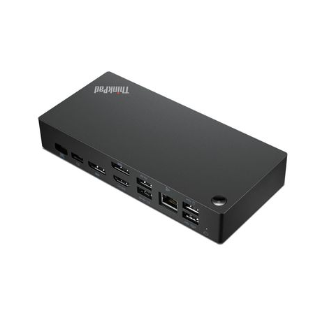Lenovo ThinkPad Universal Thunderbolt 4 Smart Dock - Docking station - Thunderbolt 4 - HDMI, 2 x DP, Thunderbolt - GigE - 135 Watt - Europe - for ThinkPad T14s Gen 2; T15p Gen 2; X1 Carbon Gen 9; X1 Extreme Gen 4; X1 Yoga Gen 6 - 2