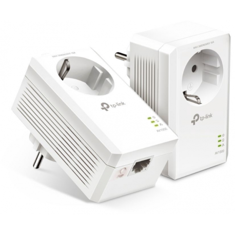 TP-Link Powerline TL-PA7017P AV1000 Gigabit Passthrough - Powerline adapter - GigE, HomePlug AV (HPAV), HomePlug AV (HPAV) 2.0, IEEE 1901 - wall-pluggable - 0