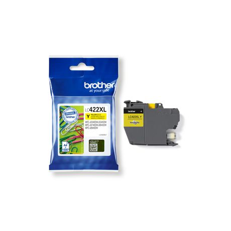 Brother LC422XLY - High Yield - yellow - original - ink cartridge - for Brother MFC-J5340DW, MFC-J5740DW, MFC-J6540DW, MFC-J6940DW - 2