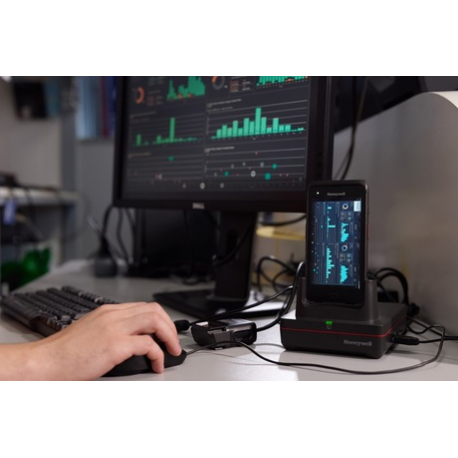 Honeywell - Handheld charging base + power adapter - quad bay - output connectors: 4 - United Kingdom - for ScanPal EDA52, EDA5S - 1