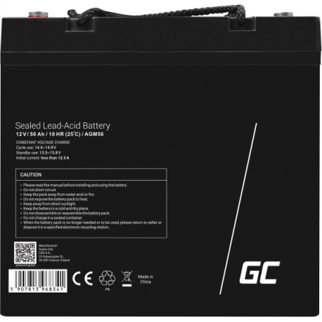 Green Cell AGM - Battery - Lead Acid - 50 Ah - black - 2