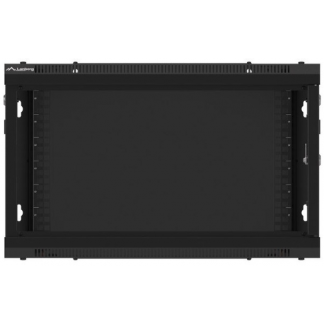 Lanberg WF01-6606-00B - Rack cabinet - wall mountable - black, RAL 9004 - 6U - 19" - 2