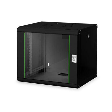 DIGITUS Professional Unique DN-19 09-U-SW - Rack cabinet - black, RAL 9005 - 9U - 19" - 2