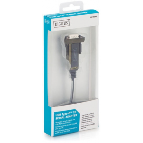 DIGITUS DA-70166 - Serial adapter - USB-C - RS-232 - 4