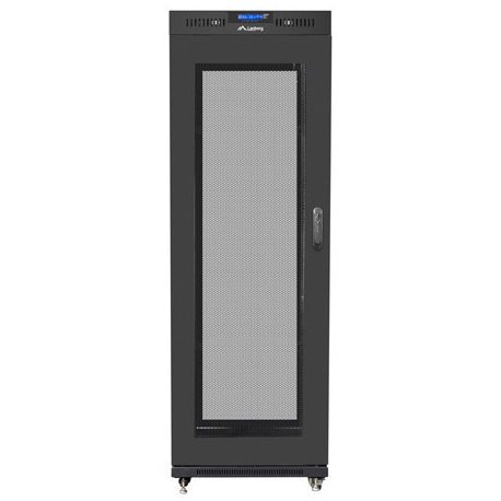 Lanberg - Rack cabinet - with 4 cooling fans, display - black, RAL 9004 - 37U - 19" - 2