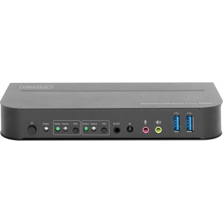 DIGITUS DS-12850 - KVM / audio / USB switch - 2 x KVM / audio / USB - 1 local user - desktop - 1