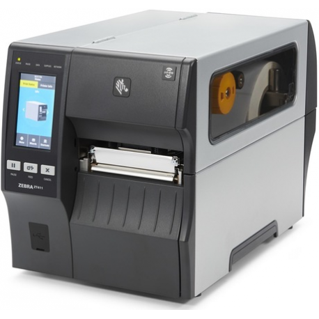 Zebra ZT400 Series ZT411 - Label printer - direct thermal / thermal transfer - Roll (11.4 cm) - 203 dpi - up to 356 mm / sec - USB 2.0, LAN, serial, USB host, Wi-Fi(ac), Bluetooth 4.1 - tear bar - 0