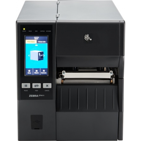 Zebra ZT400 Series ZT411 - Label printer - direct thermal / thermal transfer - Roll (11.4 cm) - 203 dpi - up to 356 mm / sec - USB 2.0, LAN, serial, USB host, Wi-Fi(ac), Bluetooth 4.1 - tear bar - 1