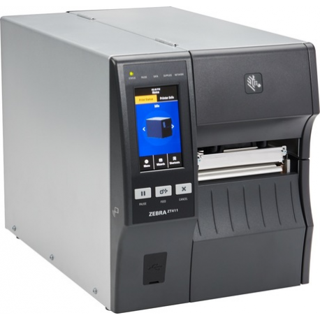 Zebra ZT400 Series ZT411 - Label printer - direct thermal / thermal transfer - Roll (11.4 cm) - 203 dpi - up to 356 mm / sec - USB 2.0, LAN, serial, USB host, Wi-Fi(ac), Bluetooth 4.1 - tear bar - 2