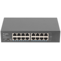 Lanberg RSGE-16 - Switch - unmanaged - 16 x 10 / 100 / 1000 - desktop, rack-mountable