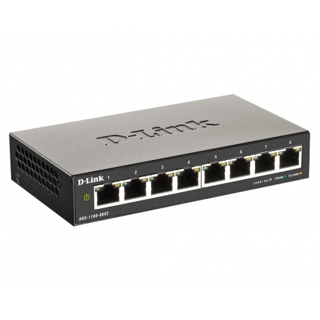D-Link DGS 1100-08V2 - Switch - smart - 8 x 10 / 100 / 1000 - desktop - AC 100 / 240 V - 1
