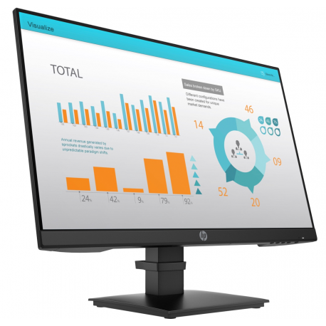 HP P24 G4 - P-Series - LED monitor - 23.8" - 1920 x 1080 Full HD (1080p) @ 60 Hz - IPS - 250 cd / m² - 1000:1 - 5 ms - HDMI, VGA, DisplayPort - black - 1