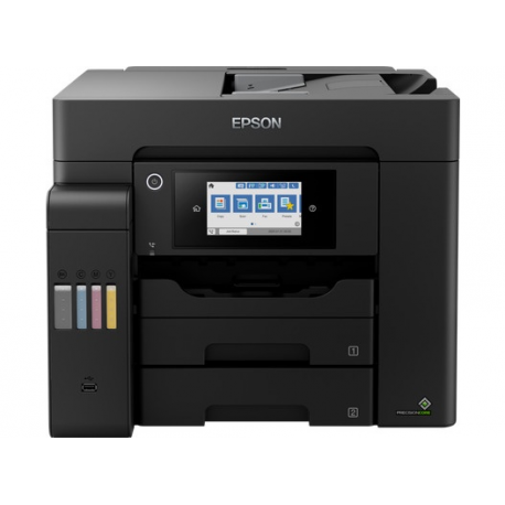 Epson EcoTank L6550 - Multifunction printer - colour - ink-jet - A4 (210 x 297 mm) (original) - A4 / Legal (media) - up to 25 ppm (printing) - 550 sheets - 33.6 Kbps - USB 2.0, Gigabit LAN, USB 2.0 host, Wi-Fi(ac) - black - 1