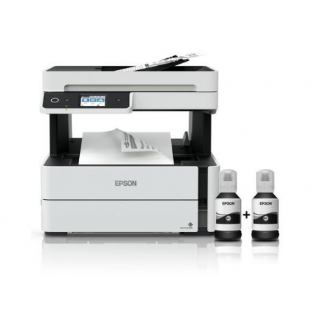 Epson EcoTank ET-M3170 - Multifunction printer - B / W - ink-jet - Legal (216 x 356 mm) / A4 (210 x 297 mm) (original) - A4 / Legal (media) - up to 20 ppm (printing) - 250 sheets - 33.6 Kbps - USB, LAN, Wi-Fi - white - 1
