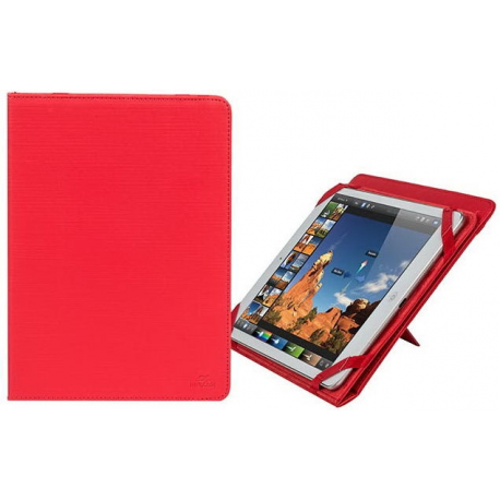 Riva Case Gatwick 3217 Universal - Flip cover for tablet - polyurethane - red - 10.1" - 7