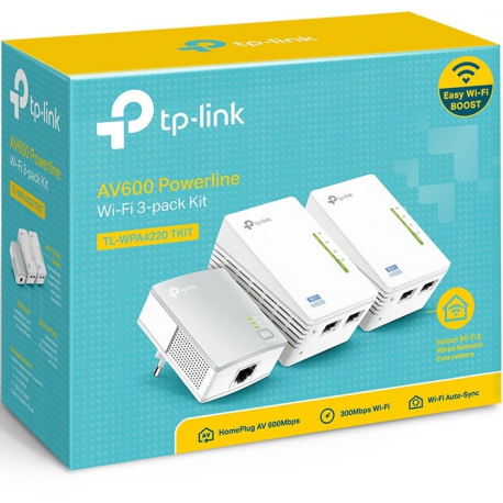 TP-Link TL-WPA4220 - Powerline adapter - HomePlug AV (HPAV) - 802.11b / g / n - wall-pluggable - 1