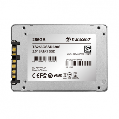 Transcend SSD230 - SSD - 256 GB - internal - 2.5" - SATA 6Gb / s - 8