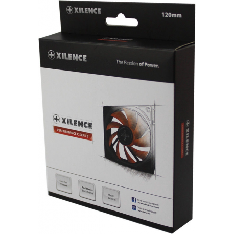 Xilence Performance C Series XPF120.R - Case fan - 120 mm - black, red - 1
