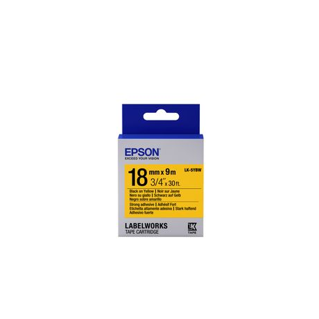 Epson LabelWorks LK-5YBW - Black on yellow - Roll (1.8 cm x 9 m) 1 cassette(s) label tape - for LabelWorks LW-1000, 400, 600, 700, 900, K400, Z5000, Z5010, Z700, Z710, Z900 - 2