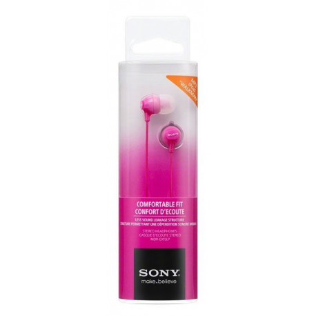 Sony MDR-EX15LP - EX Series - earphones - in-ear - wired - 3.5 mm jack - pink - 1