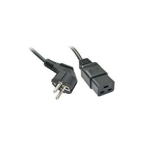 Lindy - Power cable - CEI 23-16 / VII / CEE 7 / 3 (SCHUKO) (P) to IEC 60320 C19 - 16 A - 2 m - molded - black - 0