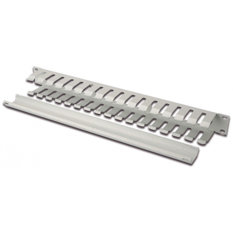 DIGITUS Professional DN-97616 - Rack cable management panel - grey, RAL 7035 - 1U - 19" - 1